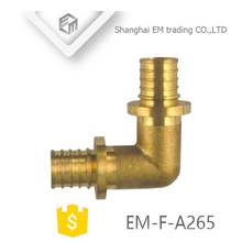 EM-F-A265 Brass male circular tooth double union different diameter elbow fitting